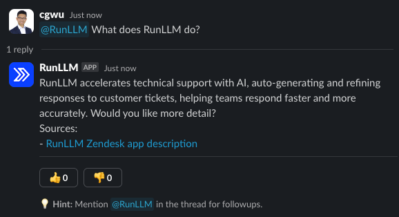 Slack bot example